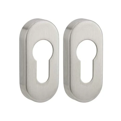 Image de THIRARD Paire de rosaces ovales pour cylindre, inox