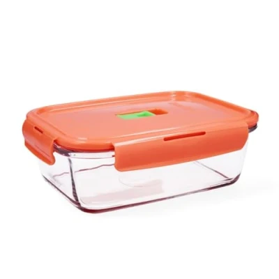 Image de Luminarc Pure Box Holy Récipient rectangulaire hermétique en verre 19 x 13 7,3 cm 122 cl bicolore
