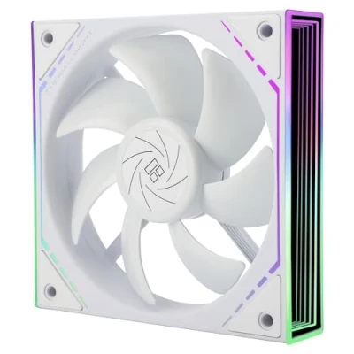 Image de Thermalright TL M12W Ventilateur de processeur ARGB 120 mm Avec effet miroir Silencieux Vitesse 1500 tr/min Blanc PWM bureau