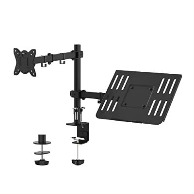 Image de Support Écran PC GRIFEMA Double VESA 75x75 100x100 MM Rotation 360 Inclinaison ±90