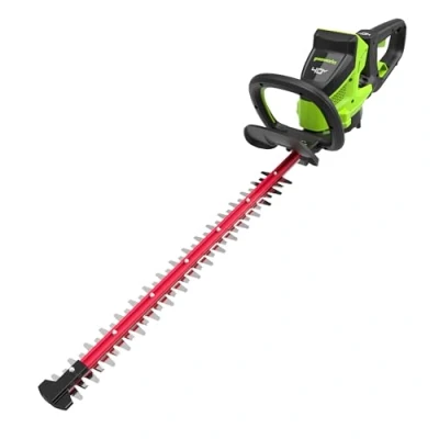 Image de Greenworks Taille haie sans Fil 66cm Lame à Double Action, Moteur Brushless Coupe jusqu&#039;à 28 mm d&#039;Épaisseur, 3400 SPM Batterie 40V et Chargeur GD40HT66