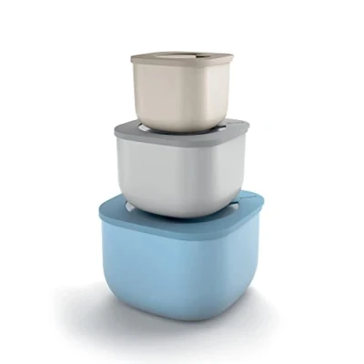 Image de Guzzini 8008392306870 Kitchen Active Design Lot DE 3 RECIPIENTS HERMETIQUES Hauts, Multicolore (Assorted) 19,5 x 12,3 cm