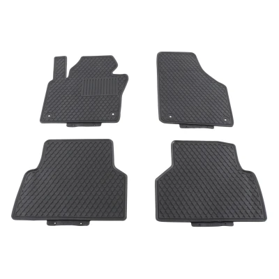 Image de VAICO V10 6845 Ensemble de tapis sol Caoutchouc avant et arrière 4 noir Sur mesure VOLKSWAGEN: Tiguan I