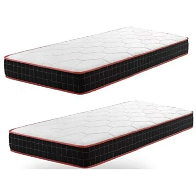 Image de IZTOSS Luxe Matelas 90x190CM, Lot de 2 Mousse A Mémoire Multi Densité Ultra Doux et Confortable Soutien Haute Resilience Respirante Ergonomique Hypoallergénique