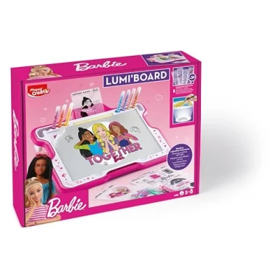 Image de MAPED Creativ Lumi&#039;Board Barbie Machine Lumineuse pour Apprendre à Dessiner Jouet Loisirs Créatifs Tableau Lumineux Enfant dès 5 ans