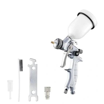 Image de BenBow Pistolet à Peinture PK60 HVLP Mini 0,8 mm buse + 100 ML réservoir de idéal pour la Automobile, Les projets DIY et bricoleurs pulvérisateur