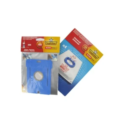 Image de Boite de 4 sacs aspirateurs universels Top Filter avec Adaptateur Click Bag pour AEG 480