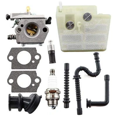 Image de MCHNIC Kit de Carburateur pour Stihl 024 026 MS240 MS260 024AV 024S Walbro WT 194 Tronçonneuse Filtre à Air Collecteur d&#039;admission remplace 11211200611