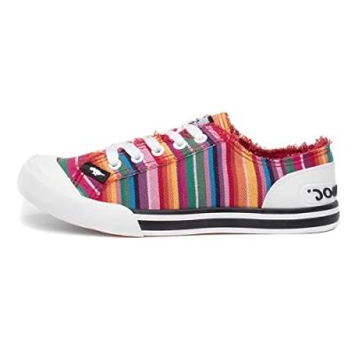 Image de Rocket Dog Jazzin, Baskets Femme Rouge (Red Eden Stripe Red Stripe) 36 EU