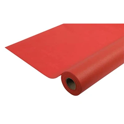 Image de Pro Nappe Réf R785011I jetable en non tissé spunbond Rouleau de longueur 50 m x largeur 1,20 Couleur Rouge Tissu indéchirable, déperlant et essuyable