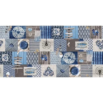 Image de d c fix nappe de table toile cirée Manhattan Sidney anti tache en plastique PVC linge enduite pour intérieur et extérieur 150 cm rond