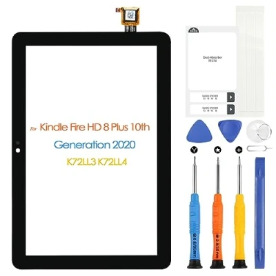 Image de ARSSLY Écran Tactile pour Kindle Fire HD8 10th K72LL3 K72LL4 l&#039;écran HD 8 Gen 2020 Digitizer Panneau de Verre avec Kit réparation Remplacement(Non LCD Display)