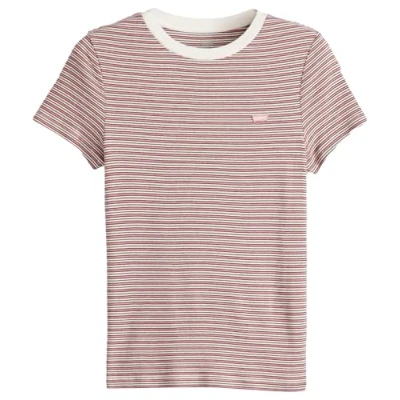 Image de Levi&#039;s Essential HM SS Tee T Shirt, Monte Rio Stripe ZIN, S Femmes