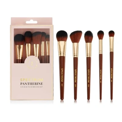 Image de Spectrum Pantherine 5 Piece FACE Set de brosses à maquillage, Femme, Taille: One Size,