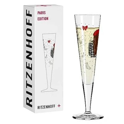 Image de Ritzenhoff 1072005 Flûte à champagne 200 ml Édition Paris design coloré Fabriqué en Allemagne