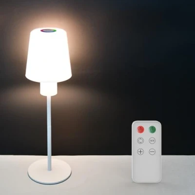 Image de iodoo Lampe de Table Exterieur Sans Fil LED avec Batterie Rechargeable, Variateur Tactile/Télécommande, RGB Pour Restaurant, Bar, Terrasse, Chambre (1)