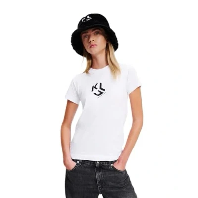 Image de Karl Lagerfeld Jeans Monogram Tshirt imprimé, Femme, Taille: Medium, White