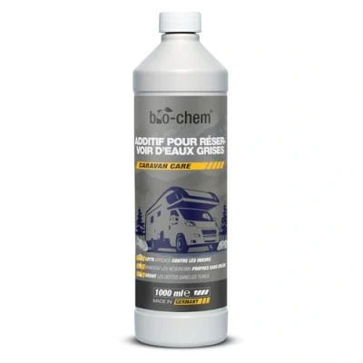 Image de bio chem Additif pour réservoir d&#039;eau Grise 1L Reservoir Eau WC Chimique de Camping Car, Toilette Caravane Produit nettoyant
