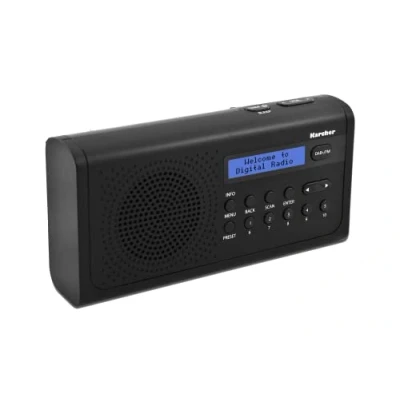 Image de Karcher Dab 2405 Radio numérique Portable (Dab+ / FM, réveil, écran LCD, Fonctionnement sur réseau/Batterie), Noir