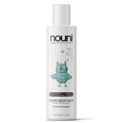 Image de Mousse de bain &quot;Bonne nuit&quot; pour enfants sans parabènes, sulfates &amp; microplastiques protège/guérit les peaux délicates, additif à la fleur d&#039;oranger, nettoie soigne nouni