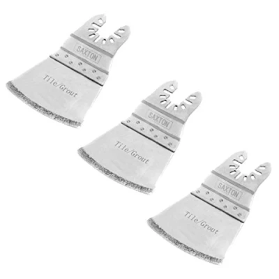 Image de QF65DB03 3x Saxton diamant End Cut Lames pour Dewalt Erbauer Stanley Black &amp; Decker Worx Oscillant outils à usages multiples
