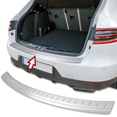 Image de Protection de seuil chargement en acier inoxydable mat compatible Avec Porsche Macan À partir 2014 rebord Qualité supérieure RECAMBO