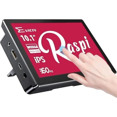 Image de EVICIV Écran Tactile Raspberry Pi de 10,1 Pouces Petit écran Portable 1280x800, Type C, IPS pour 5/400/4/3/2/Zero/B/B+ Jetson Nano Win11/10/8/7