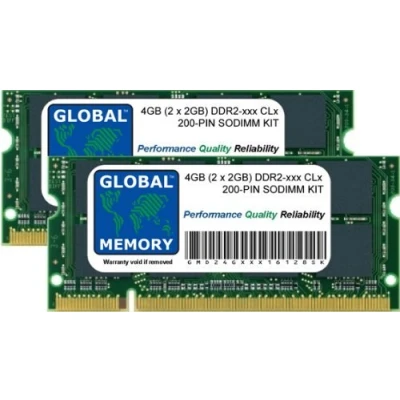 Image de Mémoire RAM DDR2 SODIMM 4Go (2 x 2Go) 533/667/800MHz pour ordinateurs portables