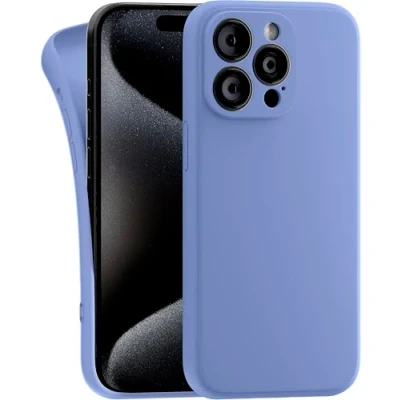 Image de MyGadget Coque Compatible avec Apple iPhone 15 Pro Max Case TPU Souple &amp; Soft Cover Protection Extra Fine Légère Étui Coloré Anti Choc Bleu