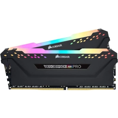 Image de Corsair Mémoire de Bureau Vengeance RGB Pro 32 Go (2x16 Go) DDR4 3200 MHz C16 Noire