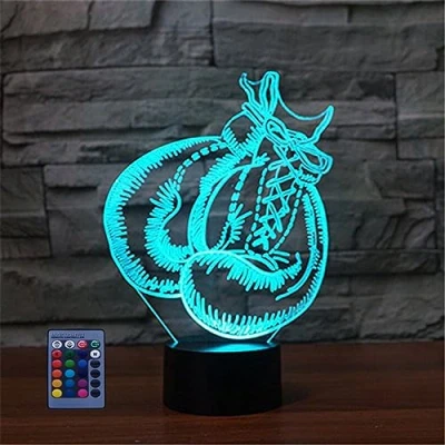 Image de HPBN8 Ltd 3D Gant de Boxe LED Lampe Art Déco Décoration Lumière Contrôle à distance 7/16 Couleurs Change Alimenté par USB Enfants Cadeau Anniversaire Noël