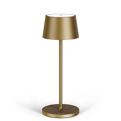 Image de Stilosa Lampe de Table Sans Fil Bureau Led Rechargeable à poser tactile Connecteur USB C Lampes Rechargeables Design Intérieures et Extérieur Or Bruni
