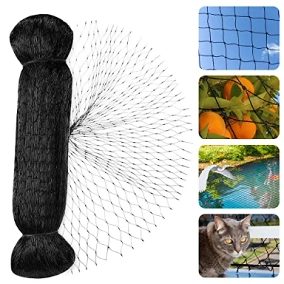 Image de Filet Poules,Filet Anti Oiseaux pour Poulailler,7,5m x15m Voliere Poulailler,Filet de Protection,Filet Oiseaux,Protégez Arbres Fruitiers Et Les Légume