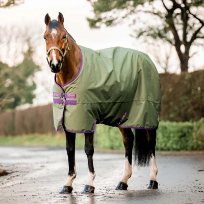 Image de Horseware Couverture de pluie Amigo Hero Ripstop Original 50g Fleece Lined Vert/
