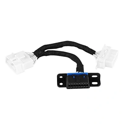 Image de câble d&#039;extension OBD2, Fydun plastique ABS OBD2 16 broches mâle à femelle adaptateur Y (noir)