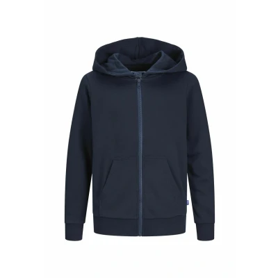 Image de JACK &amp; JONES Jjebradley Sweat À Capuche Zippé Noos Jnr Garçon Veste Shirt, Blazer Bleu Marine., 128