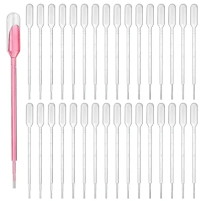 Image de 300 Pièces Pipettes de Transfert, 1ml Transparentes Réutilisables, Graduées Compte gouttes Plastique pour Laboratoire, Expérience