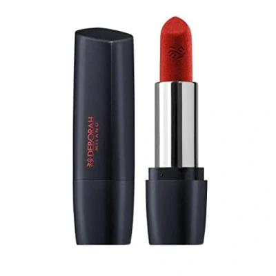 Image de Deborah Milano Rouge à lèvres effet mat avec collagène et acide hyaluronique, 32 Rusty Red, action nutritive émolliente, donne des intenses volumisées longue tenue, 4,5 g
