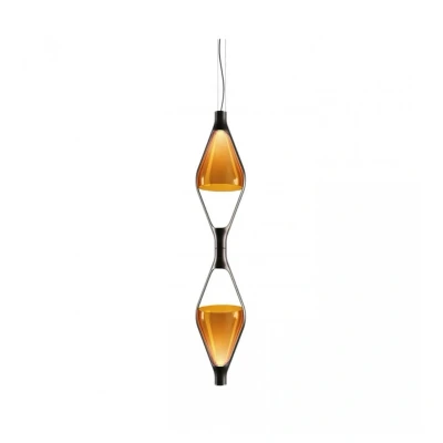 Image de Kundalini Viceversa2 suspension LED 2 lampes ambre