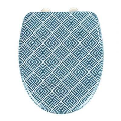 Image de WENKO abattant WC Atacama, avec Frein de Chute, Lunette en duroplastique antibactérien hygiénique et incassable, Fixation Acier INOX, 38 x 45 cm, Multicolore