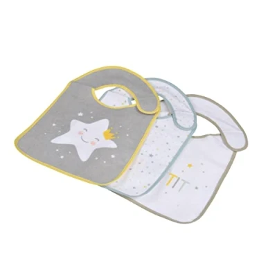 Image de Bébé Douceur, Lot de 3 Bavoirs Scratch Polyester 23 x 35 cm Essen&#039;Ciel