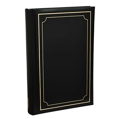 Image de Arpan Large 6x4 Deluxe Housse rembourrée Bookbound Slip In Memo Album photo pour 300 photos Noir