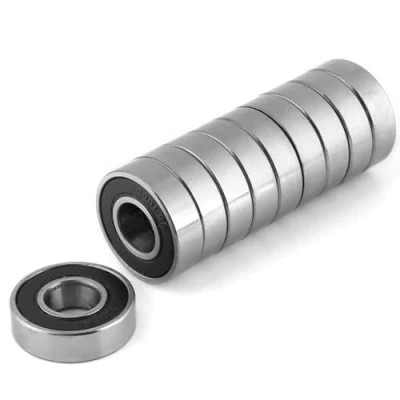 Image de 10Pièces Roulement a Bille 6001 2RS, à Bride 8mm gorge profonde de Double Caoutchouc Scellé 12 x 28 20 200℃ Roulements billes métallique