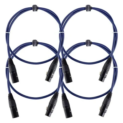 Image de Pronomic Stage DMX3 1 câble DMX m, lot de 4