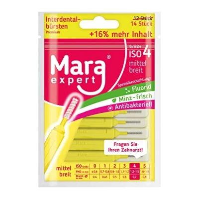 Image de Brosses de nettoyage interdentaire Mara Expert Avec goût menthe Revêtement fluorure et chlorhexidine Pour une haleine fraîche Demandez conseil à votre dentiste