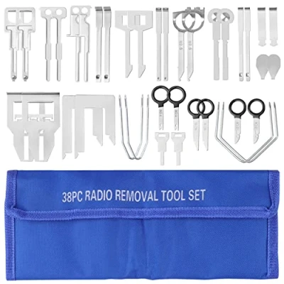 Image de Xastro Set de Clés démontage autoradio 38 pc Outil Voiture Suppression Radio pour Navi