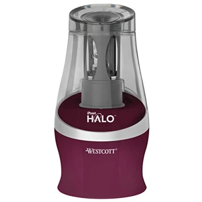 Image de Westcott Taille crayon iPoint Halo à piles rouge foncé