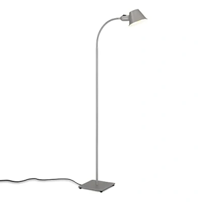 Image de BRILONER Lampadaire flexible, orientable, interrupteur à bascule, 1x E27 douille max. 10 Watt, câble inclus, chrome mat, 152 cm
