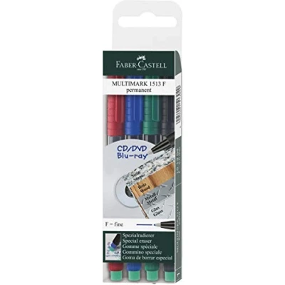 Image de Faber Castell 151304 Feutre multiusage MULTIMARK permanent F étui de 4