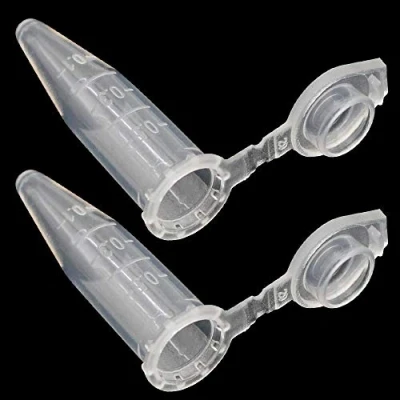 Image de 200 Pièces 0.5ml Tube à Centrifuger en Plastique Conique Tubes de Laboratoire Conteneurs d&#039;échantillons avec Snap Cap pour l&#039;analyse
